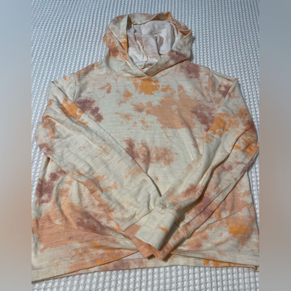 Old Navy Tie-Dye Hoodie in Orange and Cream